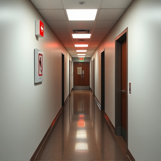 emergency alert system inside hallway