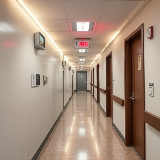 emergency alert system inside hallway