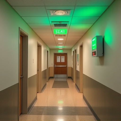 emergency alert system inside hallway