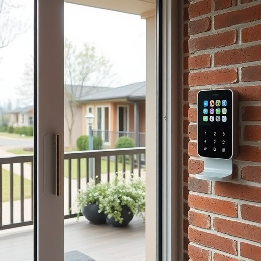glass break sensor on sliding door,security keypad on modern apartment wall,smart video doorbell on suburban porch,ai security camera scanning for movement,home monitoring control room with multiple screens,wireless doorbell with camera on brick home