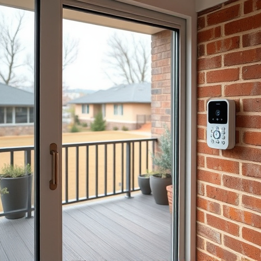 glass break sensor on sliding door,security keypad on modern apartment wall,smart video doorbell on suburban porch,ai security camera scanning for movement,home monitoring control room with multiple screens,wireless doorbell with camera on brick home