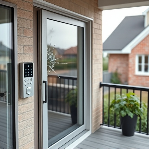 glass break sensor on sliding door,security keypad on modern apartment wall,smart video doorbell on suburban porch,ai security camera scanning for movement,home monitoring control room with multiple screens,wireless doorbell with camera on brick home