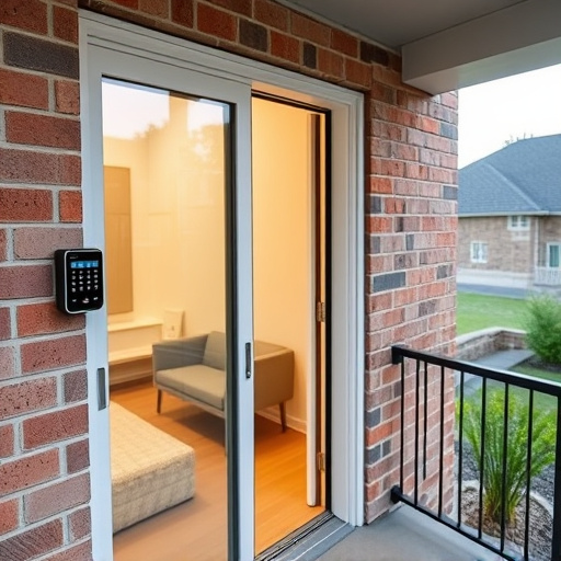 glass break sensor on sliding door,security keypad on modern apartment wall,smart video doorbell on suburban porch,ai security camera scanning for movement,home monitoring control room with multiple screens,wireless doorbell with camera on brick home