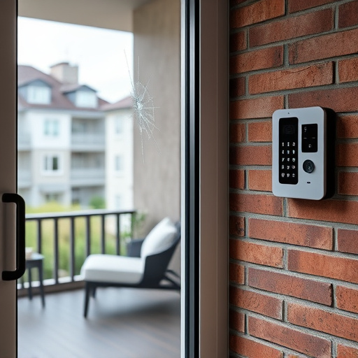 glass break sensor on sliding door,security keypad on modern apartment wall,smart video doorbell on suburban porch,ai security camera scanning for movement,home monitoring control room with multiple screens,wireless doorbell with camera on brick home