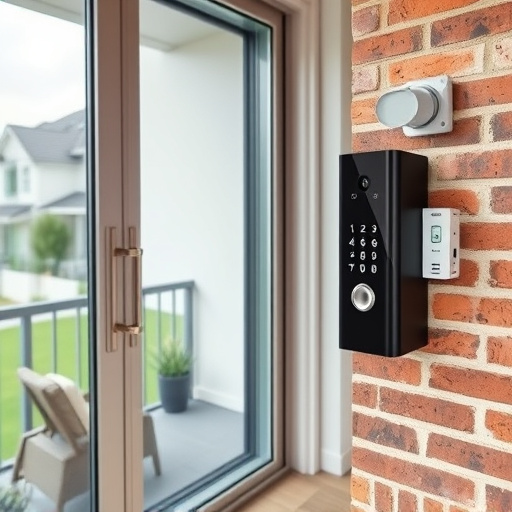 glass break sensor on sliding door,security keypad on modern apartment wall,smart video doorbell on suburban porch,ai security camera scanning for movement,home monitoring control room with multiple screens,wireless doorbell with camera on brick home