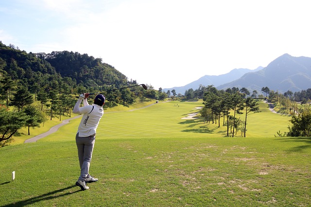 Golf, course, green, fairway, clubs, outdoors