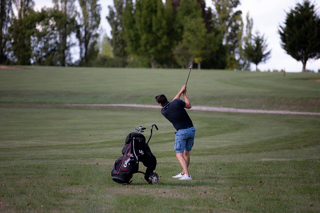 Golf, course, green, fairway, clubs, outdoors