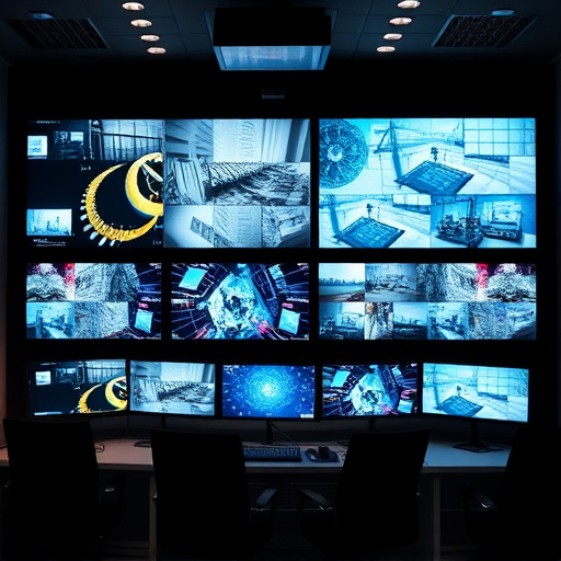 home monitoring control room with multiple screens