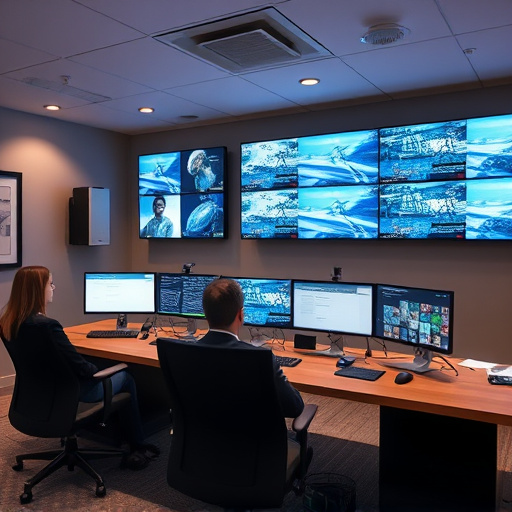 home monitoring control room with multiple screens