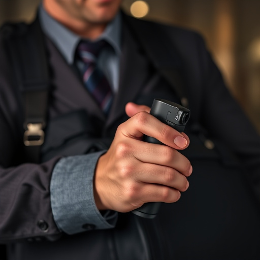 man checking legal travel restrictions for safety gear,safe carrying methods for legal defense products,person researching personal safety laws online,attorney advising client on pepper spray laws,legal notice on taser product packaging