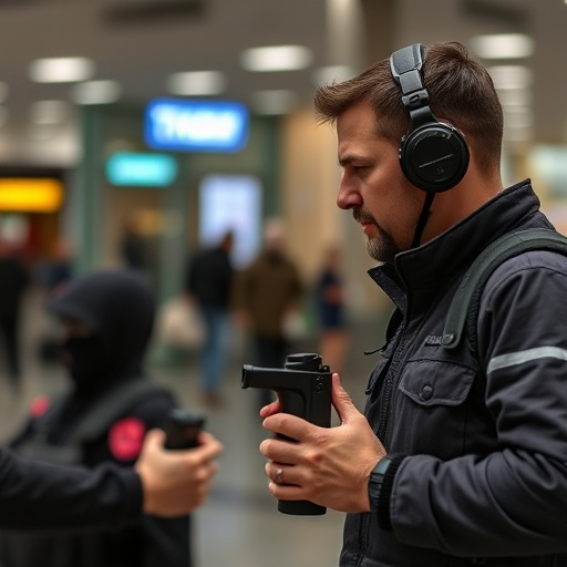 man checking legal travel restrictions for safety gear,safe carrying methods for legal defense products,person researching personal safety laws online,attorney advising client on pepper spray laws,legal notice on taser product packaging