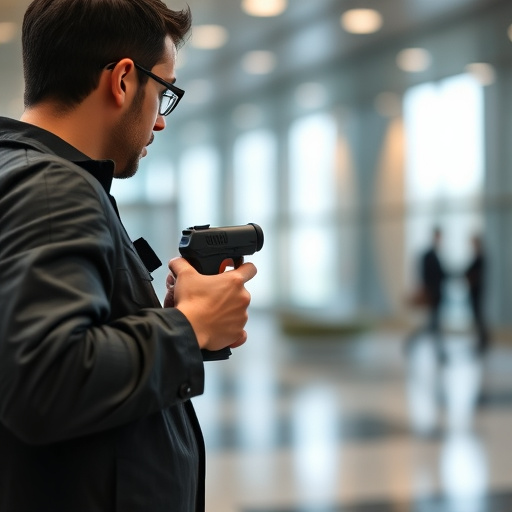 man checking legal travel restrictions for safety gear,safe carrying methods for legal defense products,person researching personal safety laws online,attorney advising client on pepper spray laws,legal notice on taser product packaging