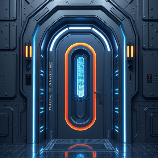 modular smart sensors on futuristic front door