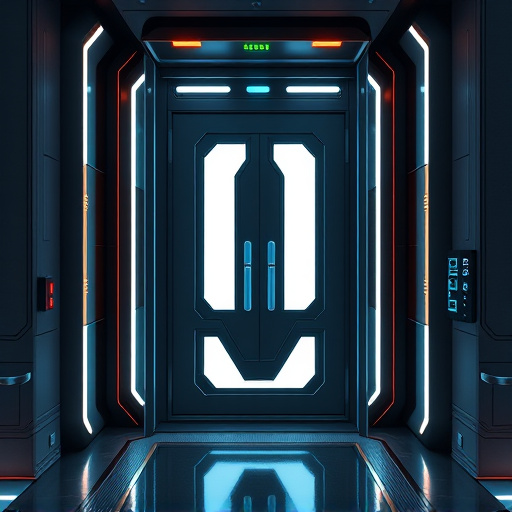 modular smart sensors on futuristic front door
