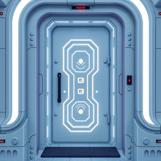 modular smart sensors on futuristic front door