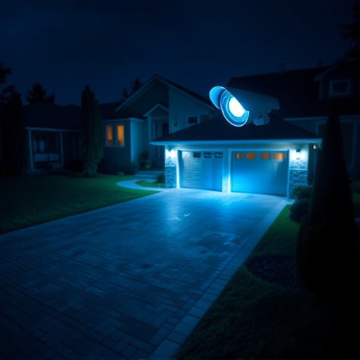 night vision security camera watching driveway