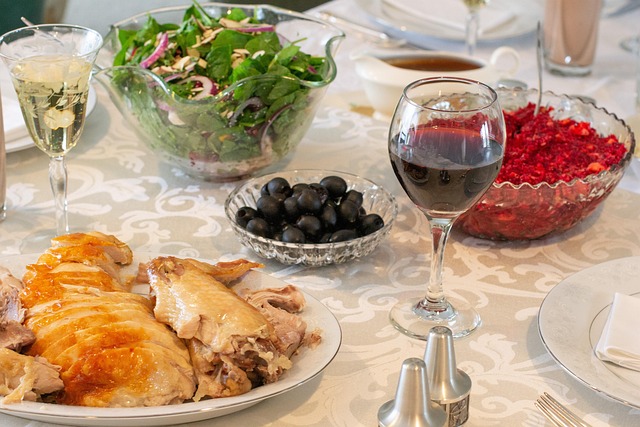salad,sandwich,mediterranian food,beer,wine,meal