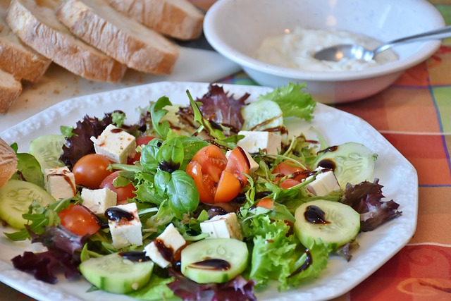 salad,sandwich,mediterranian food,beer,wine,meal