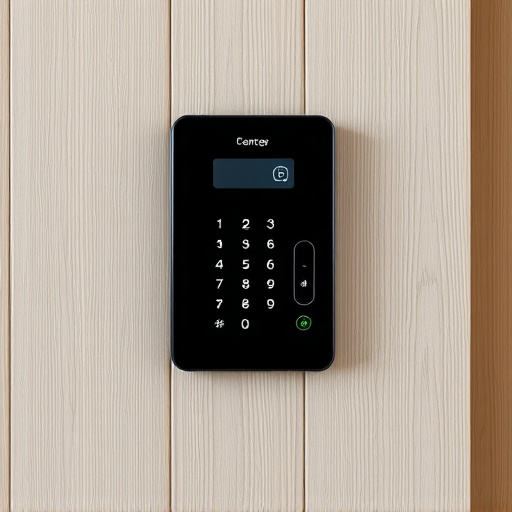 security keypad on modern apartment wall