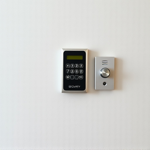 security keypad on modern apartment wall