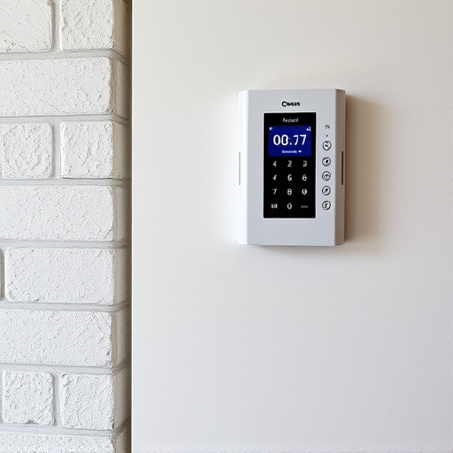 security keypad on modern apartment wall