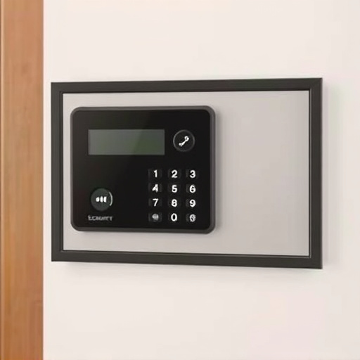 security keypad on modern apartment wall