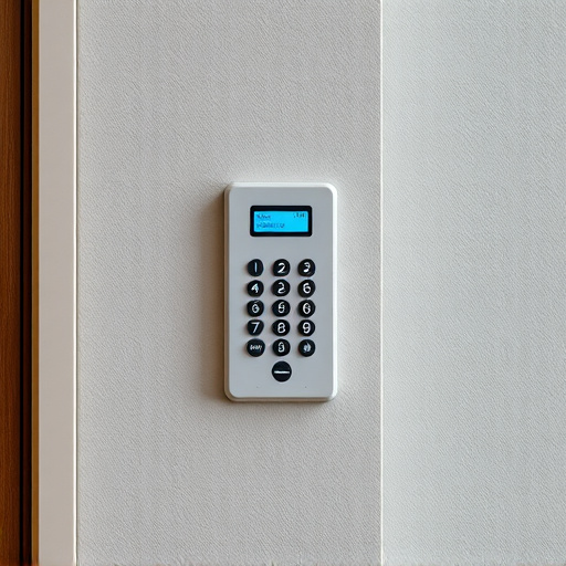 security keypad on modern apartment wall