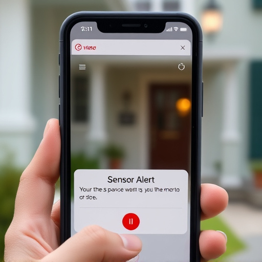 sensor alert notification on homeowner’s phone