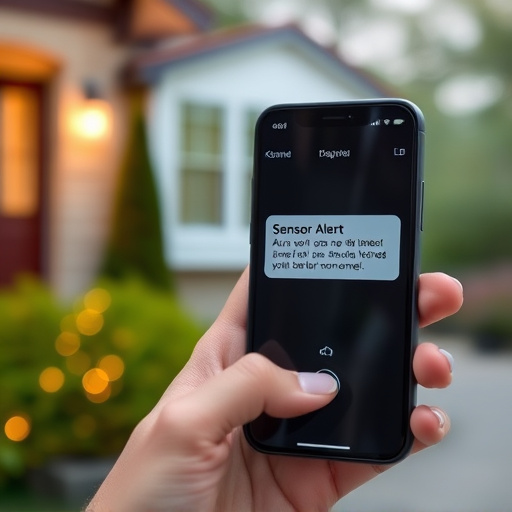 sensor alert notification on homeowner’s phone