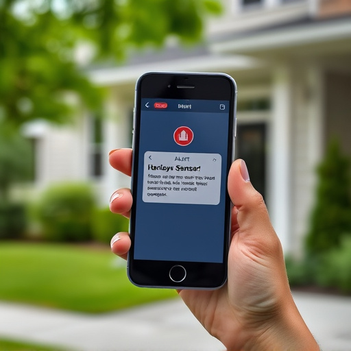 sensor alert notification on homeowner’s phone