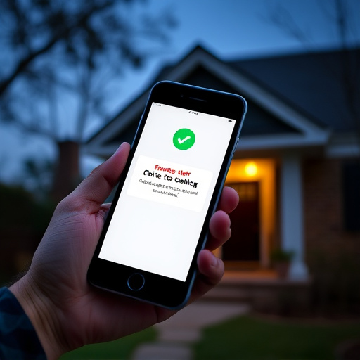 sensor alert notification on homeowner’s phone