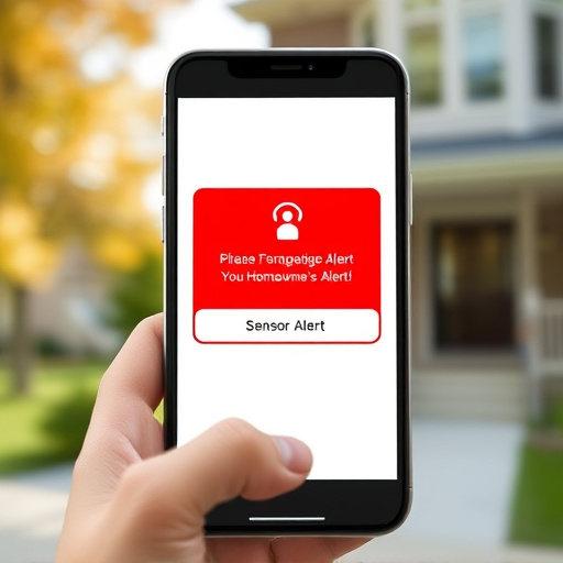 sensor alert notification on homeowner’s phone
