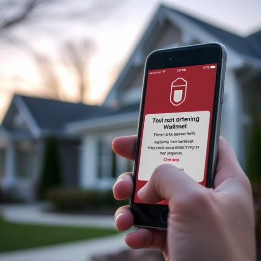sensor alert notification on homeowner’s phone