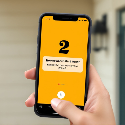 sensor alert notification on homeowner’s phone
