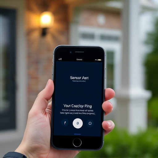 sensor alert notification on homeowner’s phone