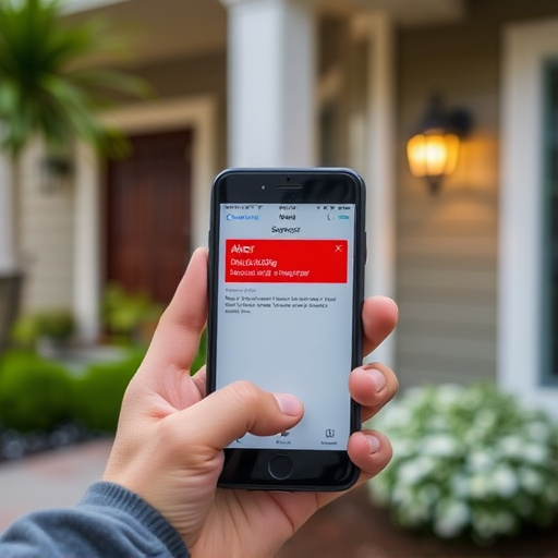 sensor alert notification on homeowner’s phone