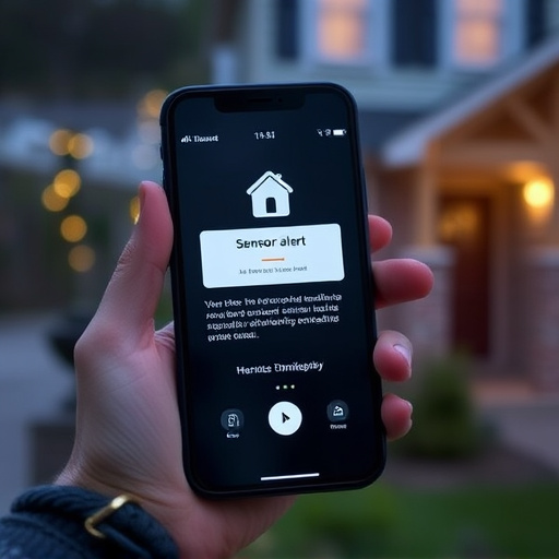 sensor alert notification on homeowner’s phone