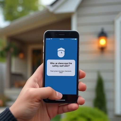 sensor alert notification on homeowner’s phone