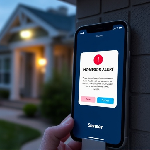 sensor alert notification on homeowner’s phone
