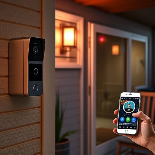 smart video doorbell on suburban porch,security keypad on modern apartment wall,flashing red home security alert light at night,glass break sensor on sliding door,sensor alert notification on homeowner’s phone