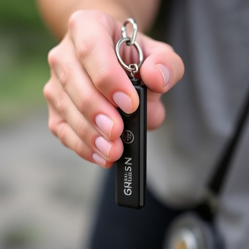 traveler testing mini pepper spray keychain