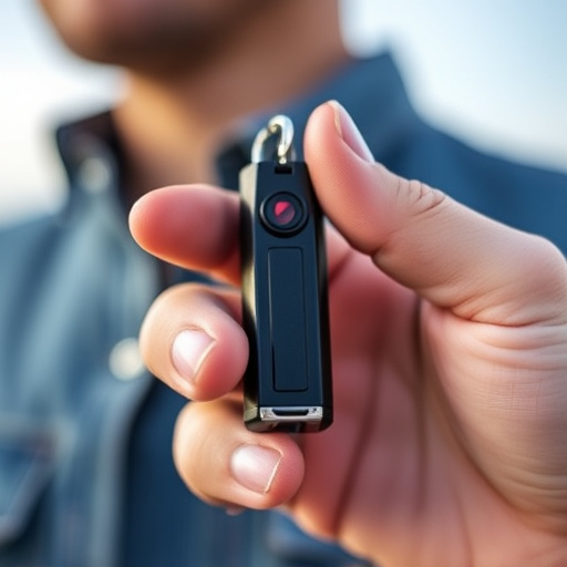 traveler testing mini pepper spray keychain