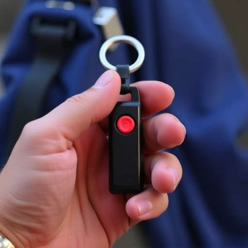 traveler testing mini pepper spray keychain