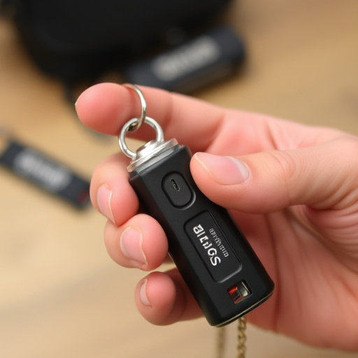 traveler testing mini pepper spray keychain