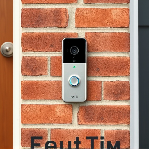 wireless doorbell with camera on brick home
