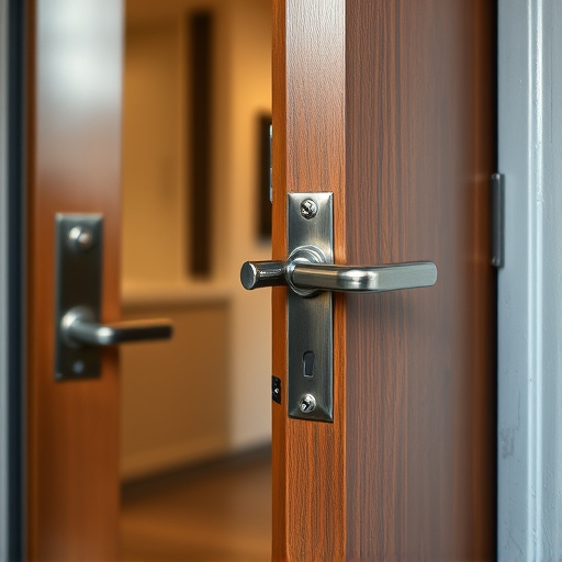 apartment entry secured with bolt lock
