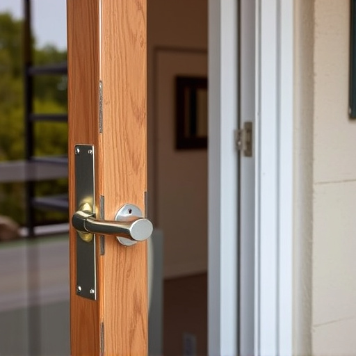 apartment entry secured with bolt lock