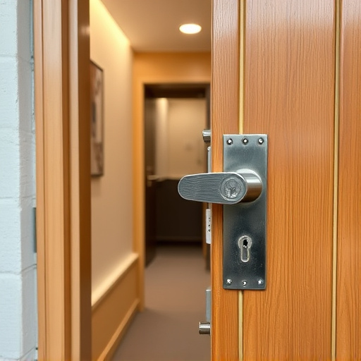 apartment entry secured with bolt lock