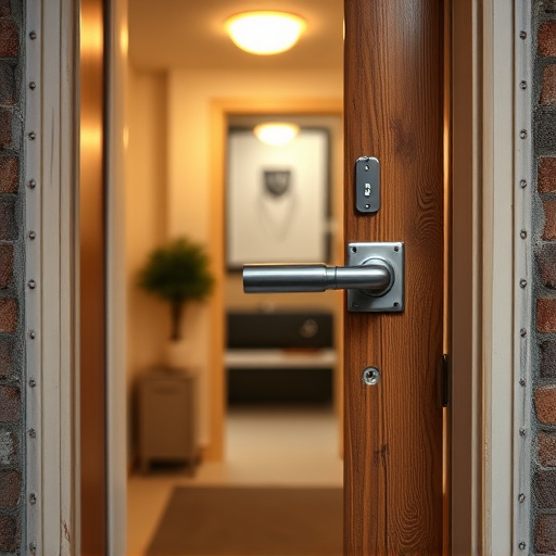 apartment entry secured with bolt lock