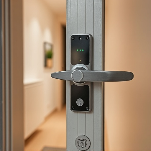 apartment entry secured with bolt lock
